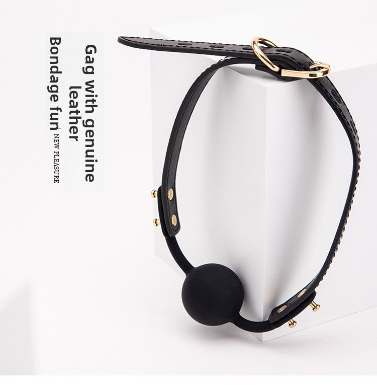High-end SM Props Genuine Leather Collar Whip Female Slave Training Bondage Tools Mouth Gag Handcuffs