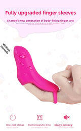 Intimate Finger Vibrator Female Masturbator G-spot Vibrating Finger Sleeve Female Masturbation
