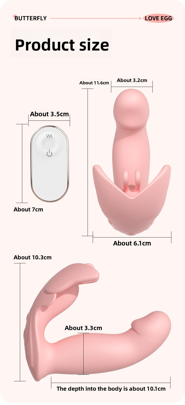 Butterfly Wearable Remote Control Vibrator Female Masturbator Clitoris Stimulation Adult Toy Vibrator for Women Orgasm