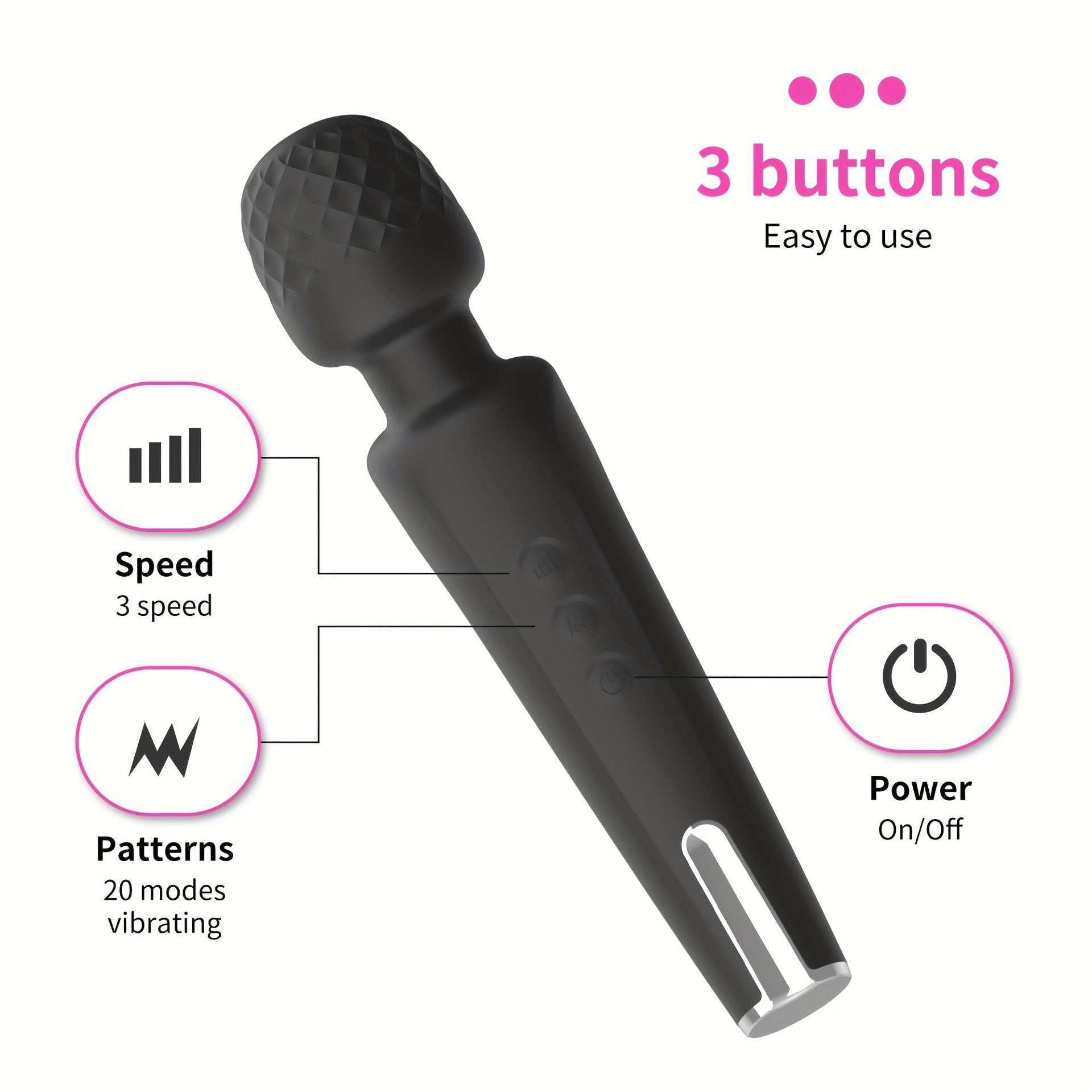 Female Masturbation Orgasm Massager AV Vibrator Adult Sex Toys