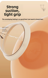 Double Cover Breast Suction Vibrator Strong Vibration Female Masturbator Shared Toy