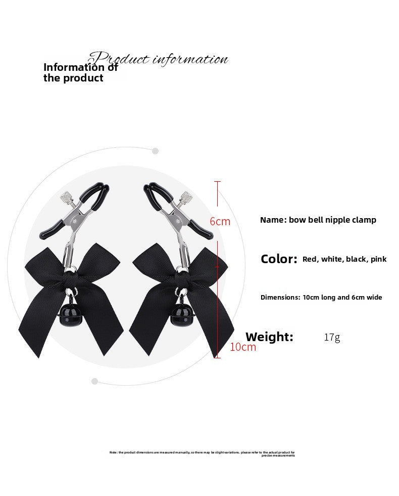 Sex Toys Props Bow Bell Nipple Clips Female Flirting Teasing Nipple Clips