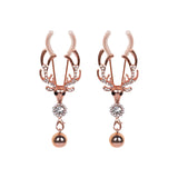 Sexy SM Props Antlers Bells Nipple Clamps Couple Flirting Teasing Nipple Clamps Vagina Clamps Toys