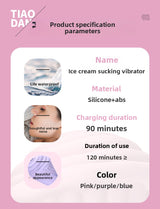 Ice Cream Sucking Instant Tide Vibrator Female Masturbator Multi-frequency G-spot Teasing Magnetic Sex Toys