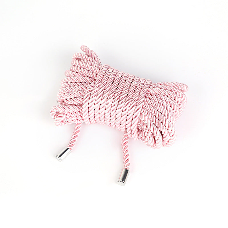 SM Props Multi-color Metal Head Erotic Silk Rope 5.1m Female Slave Training Bondage Polyester Erotic Binding Rope