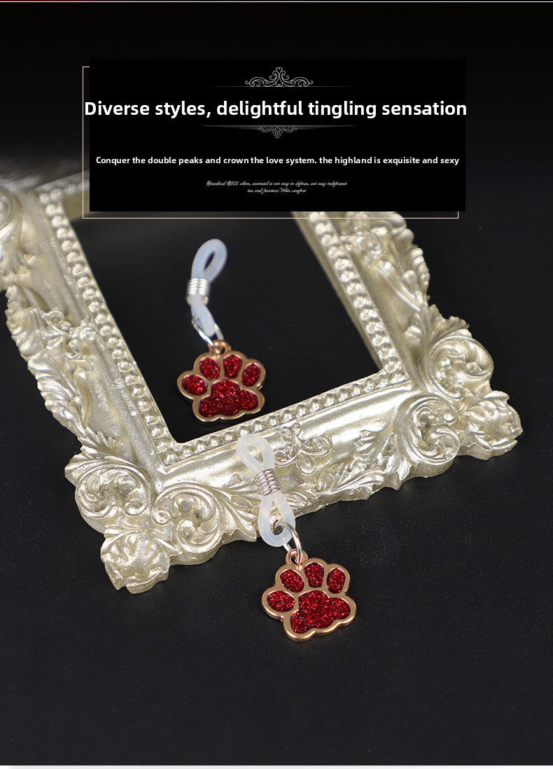 Sex Toys Props Flash Diamond Cat Claw Nipple Clips Female Teasing Invisible Breast Bundle Adult Products Double Peak Nipple Clips