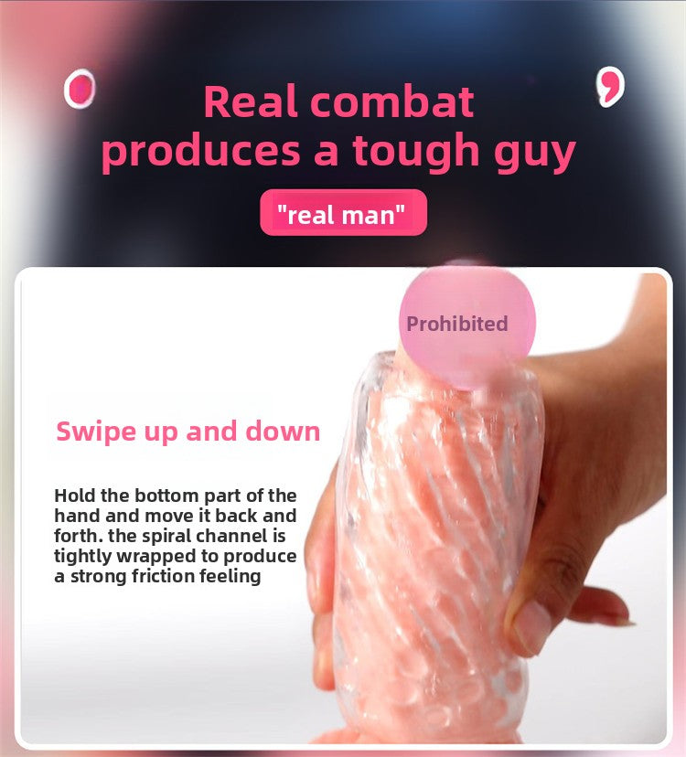 Adult sex toys transparent male masturbator penis exerciser