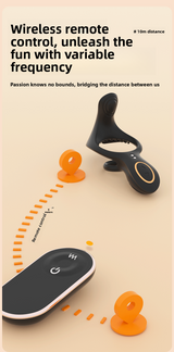 Double Ring Lock Semen Ring Vibration Couple Resonance Male Wearable Masturbator Clitoral Stimulation Adult Sex Toys