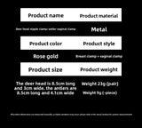 Sexy SM Props Antlers Bells Nipple Clamps Couple Flirting Teasing Nipple Clamps Vagina Clamps Toys