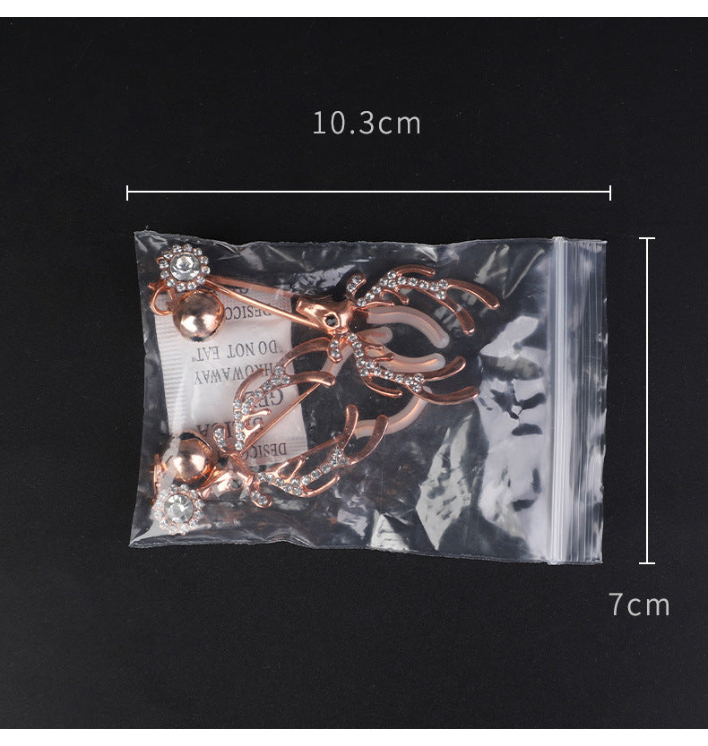 Sexy SM Props Antlers Bells Nipple Clamps Couple Flirting Teasing Nipple Clamps Vagina Clamps Toys