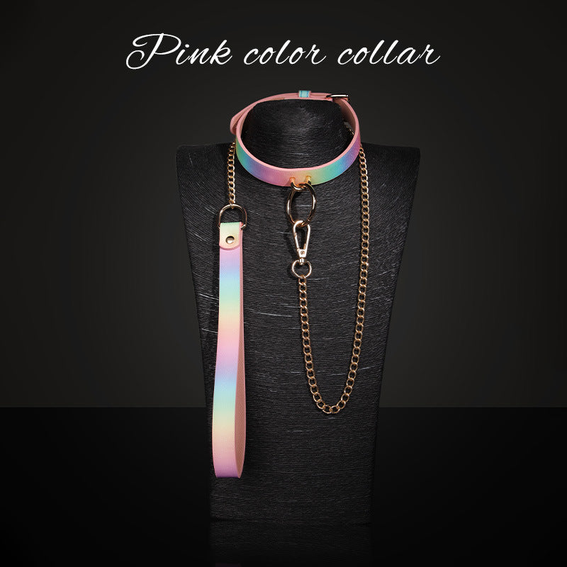 Sexy SM Props High-end Sexy Traction Collar SM Training Bondage Neck Sleeve Neck Ring Alternative Adult Products