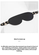 SM Sex Toys Black Light-Blocking Eye Mask High-Quality PU Leather Sex Eye Mask Teasing Flirting Adult Sex Toys