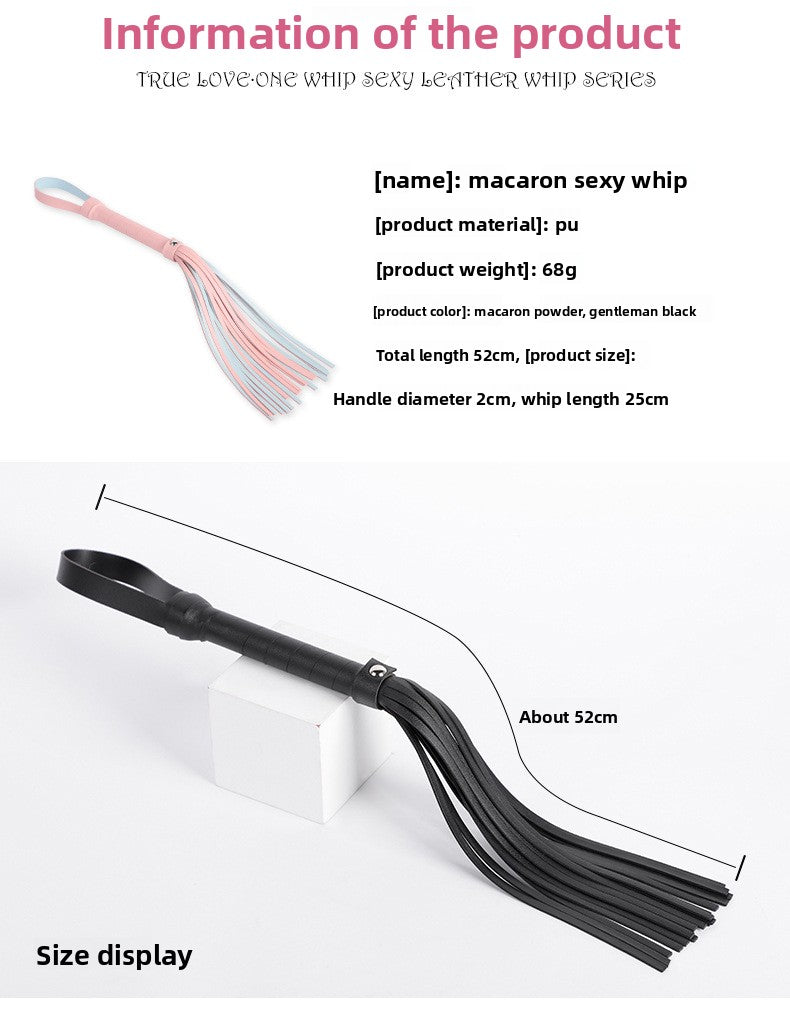 Alternative Erotic SM Props Female Slave Training Sexual Punishment SP Whip Macaron Erotic Whip SM Adult Products