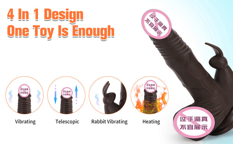 Electric Fake Penis Realistic Dildo Telescopic Vibrating Liquid Silicone Female Masturbator Machine Adult Sex Toys