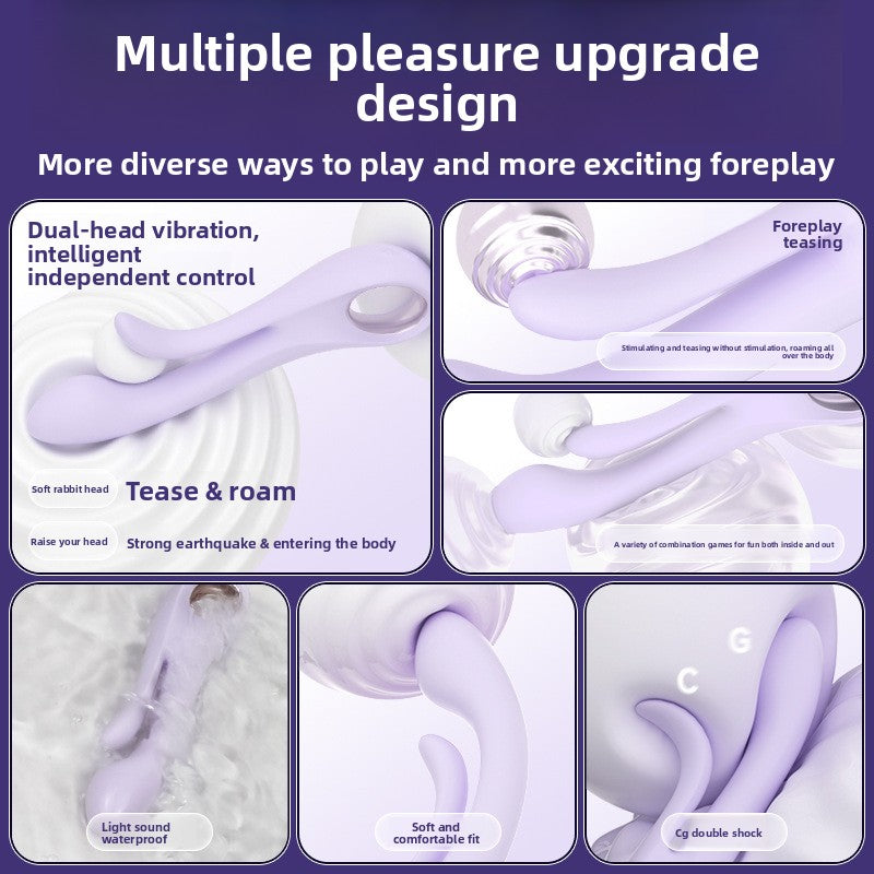 Soft Vibrator Dual Vibrator Insertion G-Spot Masturbator for Women Adult Sex Toys Customizable