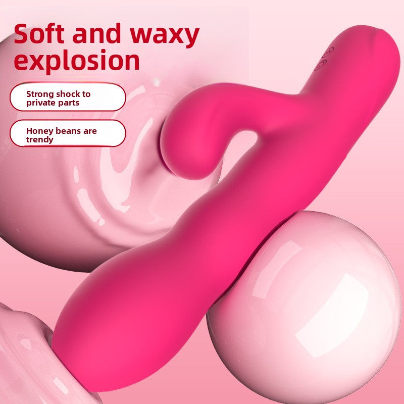 Female Strong Vibration Dual-Head Massage Teasing G-Spot AV Vibrator Patting Masturbator Adult Sex Toys