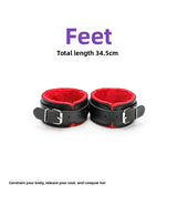 Adult Erotic Plush 10-Piece Set Female Leather Handcuffs Couple Flirting Bondage Restraint Alternative Sex Toys