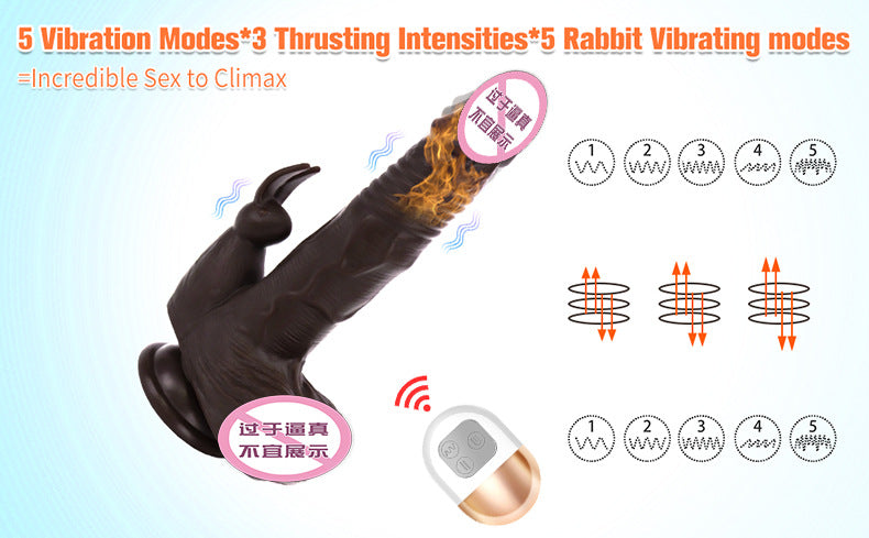 Electric Fake Penis Realistic Dildo Telescopic Vibrating Liquid Silicone Female Masturbator Machine Adult Sex Toys