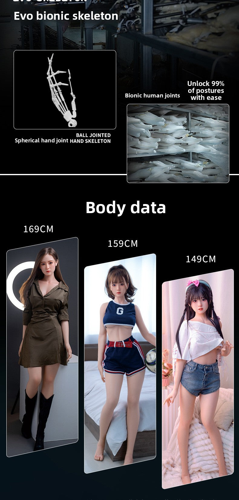 Full Body Doll Life-size Self-service Experience Center Male-use Realistic Adult Sex Toy Silicone Doll