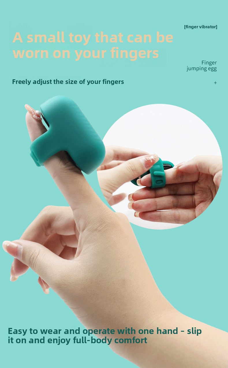 Finger Vibrator Female Masturbator Clitoral Stimulation Effort-Saving Vibrating Finger Ring Erotic Finger Vibrator