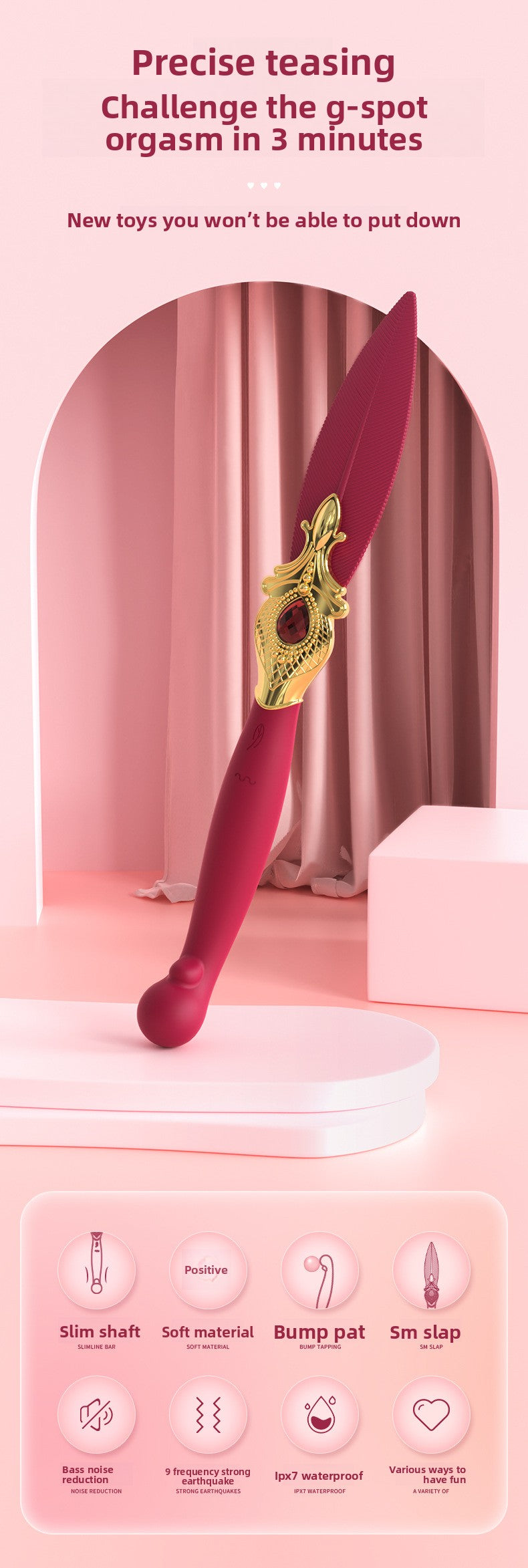 SC001 Female Masturbator Vibrator Multi-frequency Sex Toys Toys