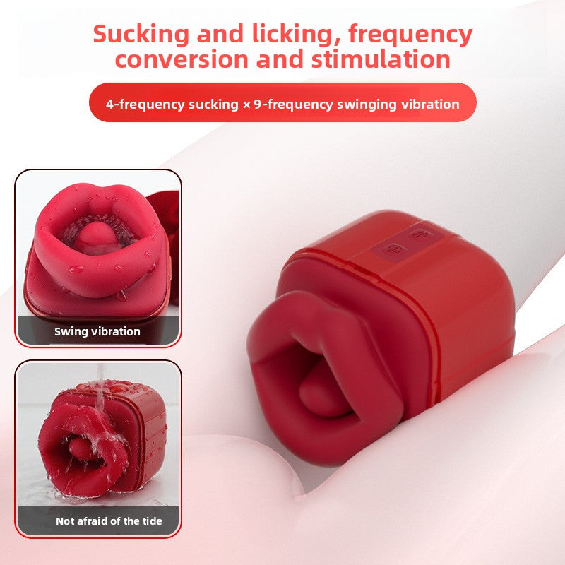 Hot-Selling Sucking Tongue Licking Vibrator for Women Strong Vibration Multi-Functional Female Masturbator Adult Sex Toy Masturbation Stick