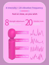 Female AV Wand Vibration 20 Frequency 8 Speed Handheld Massage Wand USB Charging Foreign Trade Hot Selling Sex Toys