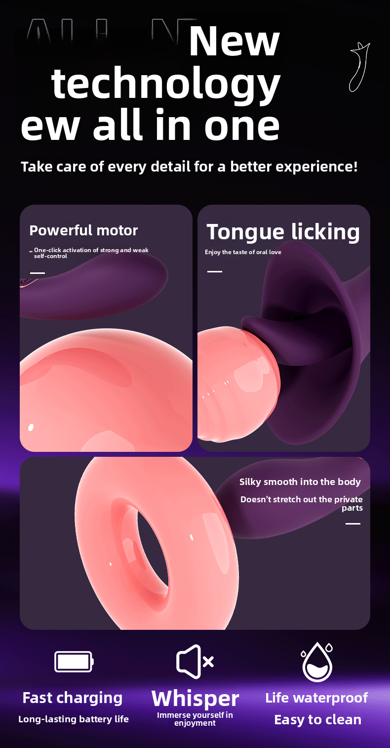 Tongue Licking Body Stick Adult Products Female Masturbator Female Vibrator