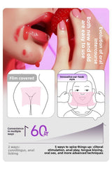 Ear-Hanging Oral Sex Mask for Men and Women Oral Licking Mask Tongue Oral Sex Artifact Couple Bed Sex Toys