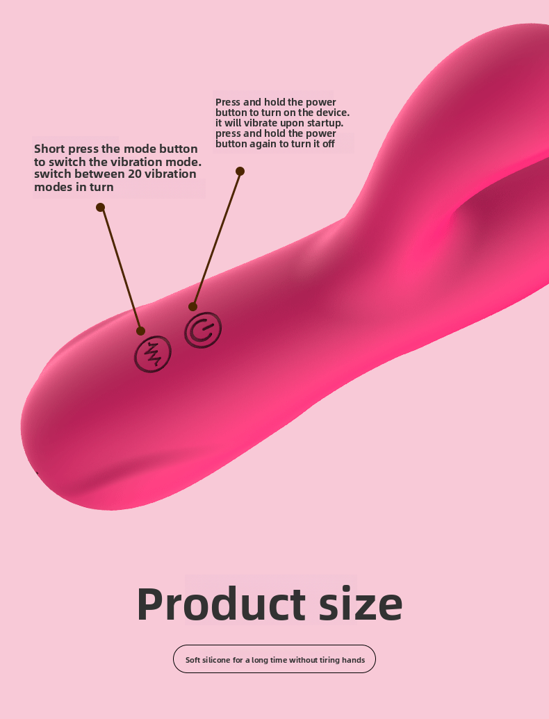 Female Strong Vibration Dual-Head Massage Teasing G-Spot AV Vibrator Patting Masturbator Adult Sex Toys