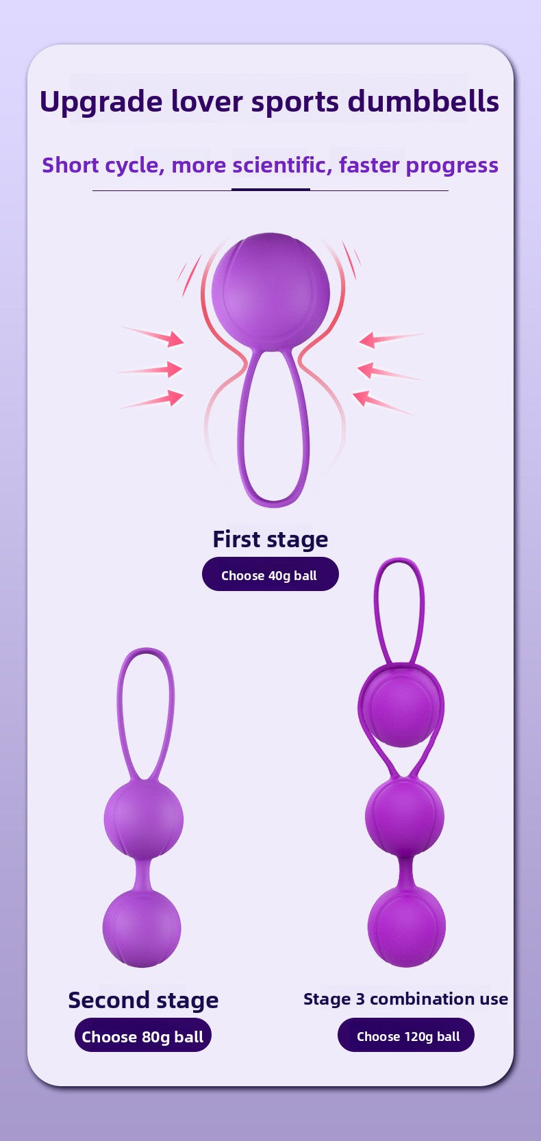 Kegel Beginner Exercise for Women Pelvic Floor Muscle Repair Tightening Vagina Dumbbell Female Sex Toy Kegel Ball