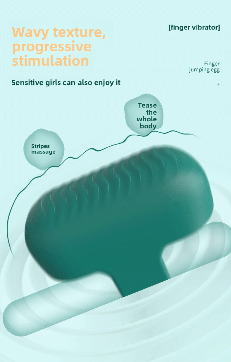 Finger Vibrator Female Masturbator Clitoral Stimulation Effort-Saving Vibrating Finger Ring Erotic Finger Vibrator