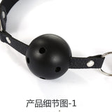 Bondage Mouth Ball Leather SM Restraint Training Mouth Gag Couple Flirting Adult Products Alternative Erotic Toys