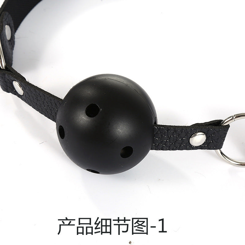 Bondage Mouth Ball Leather SM Restraint Training Mouth Gag Couple Flirting Adult Products Alternative Erotic Toys