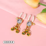 Sexy SM Props Gemstone Bell Nipple Clamps for Women Flirting Teasing Nipple Clips Tassel Chain Clips