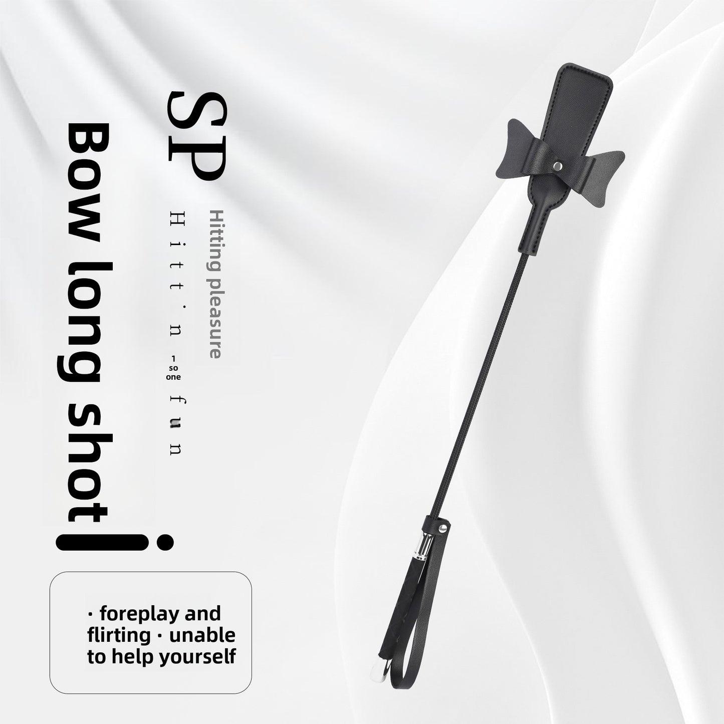 Sexy SM Props Bowknot Long Whip Wand Female Slave Training Teasing Slapping Bat Adult Products