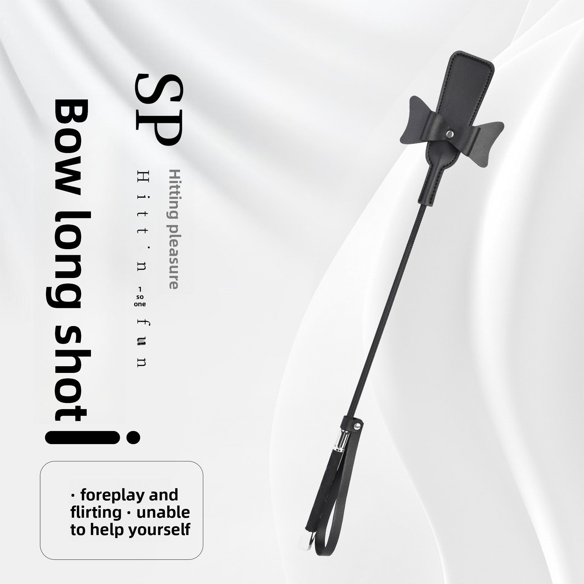 Sexy SM Props Bowknot Long Whip Wand Female Slave Training Teasing Slapping Bat Adult Products