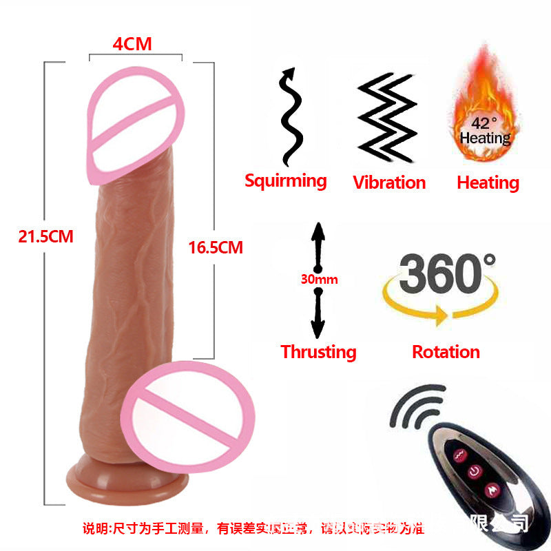 Hot-selling Silicone Realistic Dildo Electric Telescopic Thrusting Female Masturbator Fake Penis Sex Toys