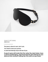 SM Sex Toys Black Light-Blocking Eye Mask High-Quality PU Leather Sex Eye Mask Teasing Flirting Adult Sex Toys