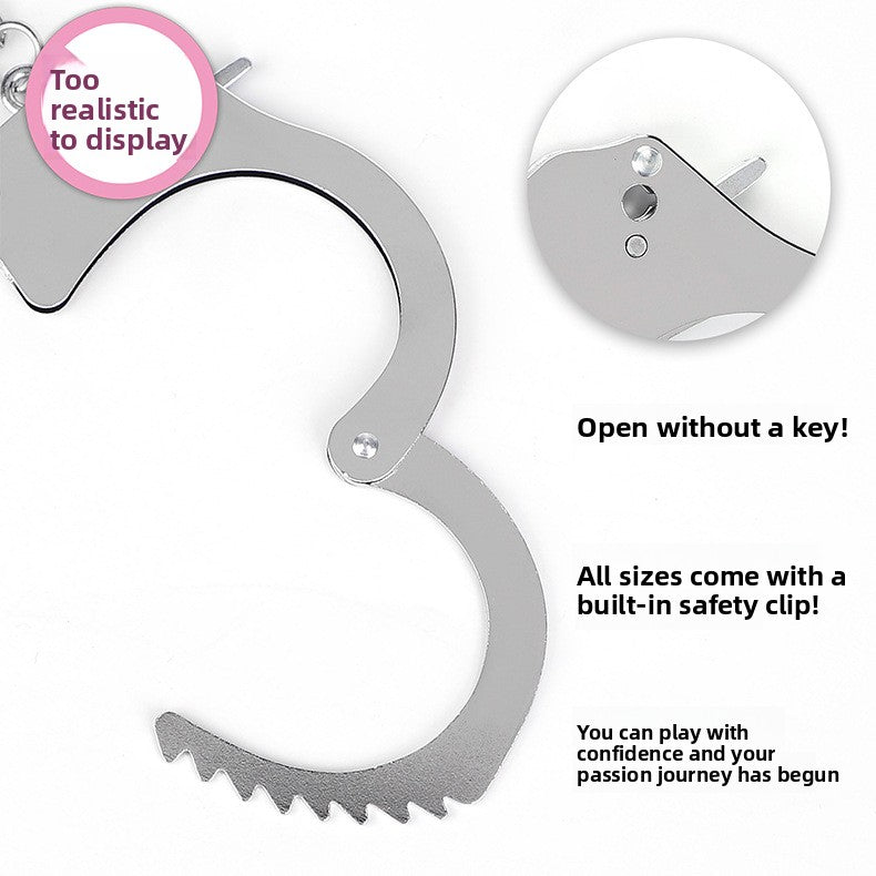 SM Props Couple Bondage Restraint Toys Erotic Handcuffs SM Torture Tools Plush Handcuffs with Keys Adult Products