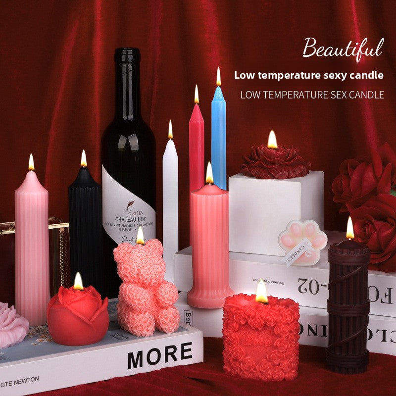 SM Sex Toys Cat Paw Rose Flower Low Temperature Candle Female Bed Props Alternative Passion Training Wax Drop Gift