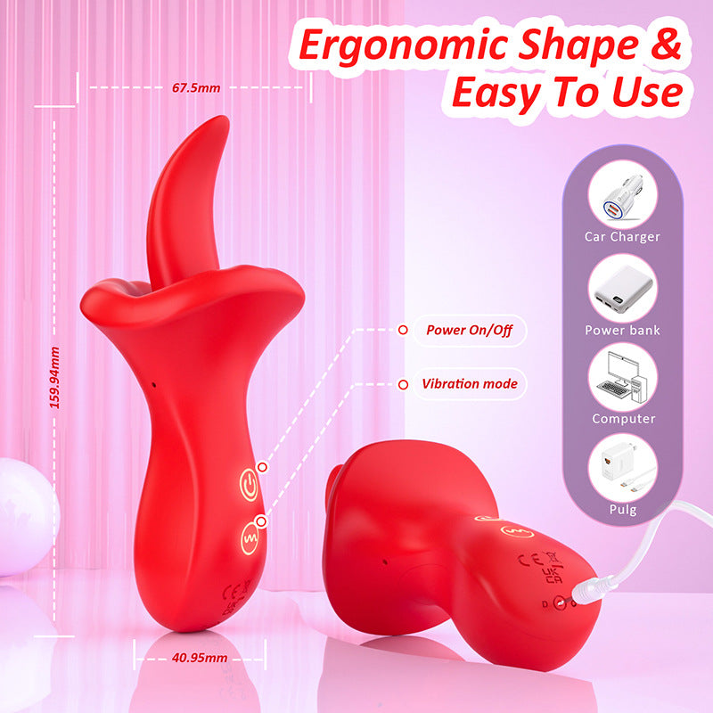 Cross-border New Product Female Masturbator Mouth Sucking Tongue Vibrator Adult Sex Toys Massage Device
