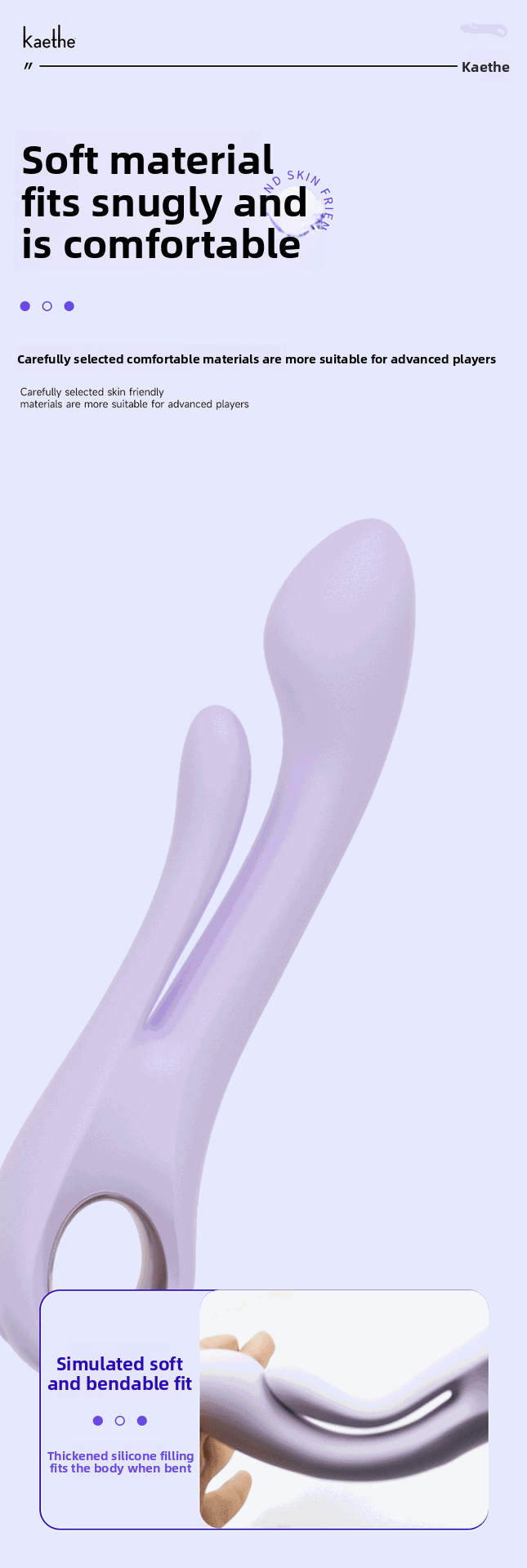 Soft Vibrator Dual Vibrator Insertion G-Spot Masturbator for Women Adult Sex Toys Customizable