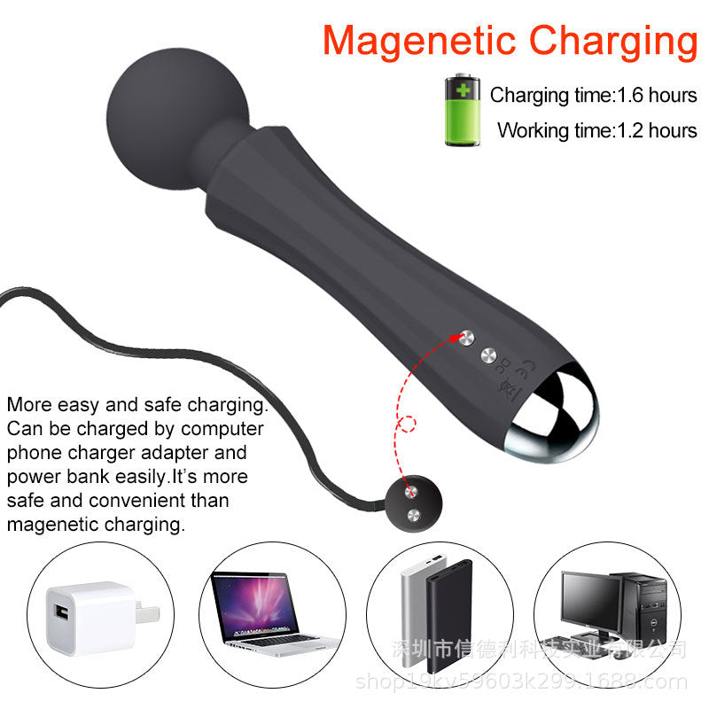 Kaiser Strong Vibration AV Wand Orgasm Silicone Magnetic Electric Massager Adult Sex Toys