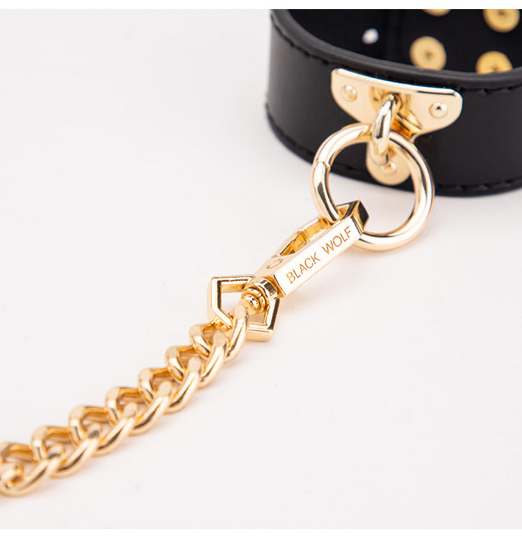 High-end SM Props Genuine Leather Collar Whip Female Slave Training Bondage Tools Mouth Gag Handcuffs