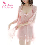 Sexy Lingerie for Women Plus Size See-through Temptation Strap Sexy Lace Nightdress Sleepwear Emotional Supplies Set