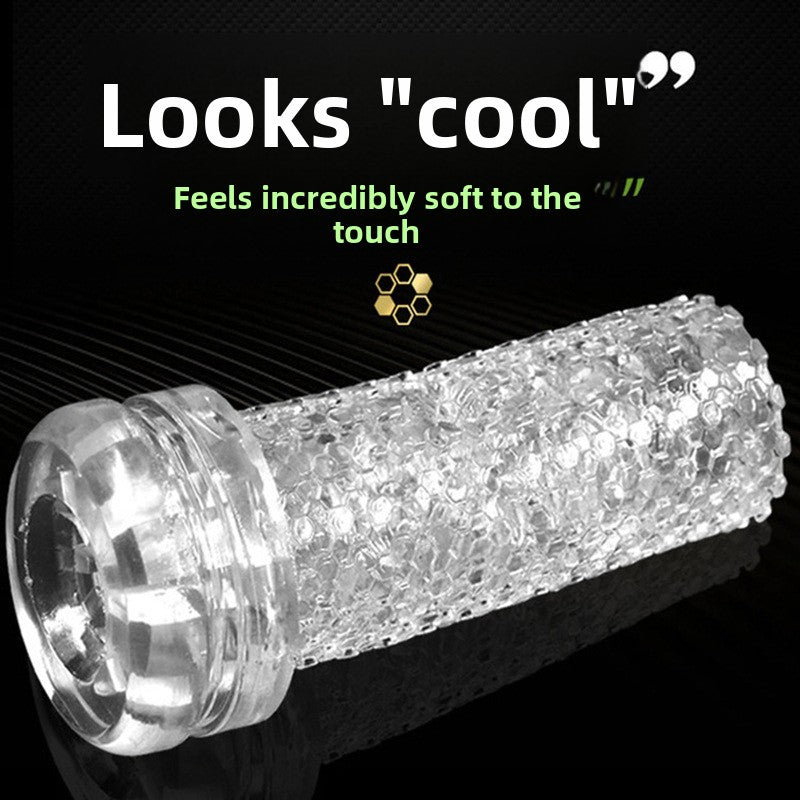 Transparent Airplane Cup Male Sucking Training Masturbator Adult Toy Inverted Mold Sex Toy