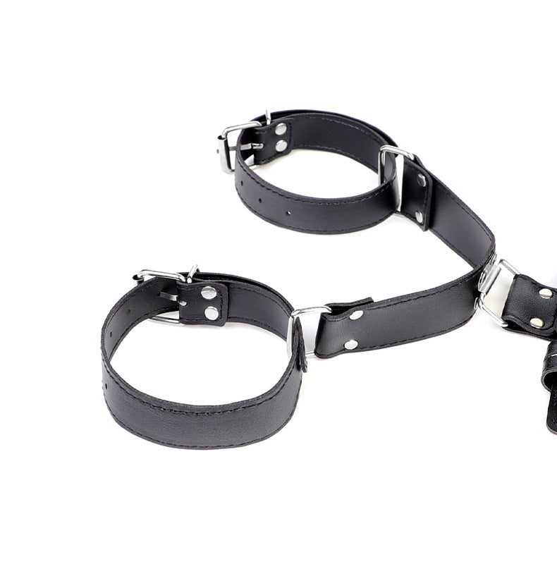 Sex Toys SM Props Binding Backhand Handcuffs Restraint Training Female Leather Handcuffs Adult Sex Products