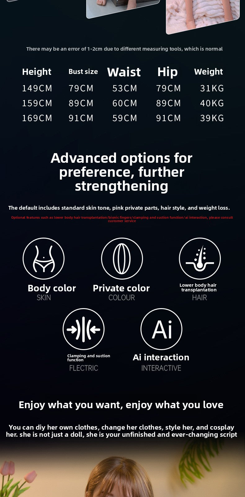 Full Body Silicone Doll Lifelike Female AI Robot Adult Masturbation Doll Sex Doll for Men