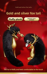 Sex Toys Props Fox Tail Anal Plug Female Flirting Teasing Back Court Anal Expander